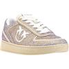 Pinko Arlette Sneaker Suede Full STR, Scarpe con Lacci Donna, Z09_Bianco off-White, 37 EU