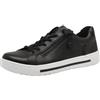 Jana Damen Sneaker Flach mit Reißverschluss Vegan, Scarpe da Ginnastica Donna, Nero, 42 EU
