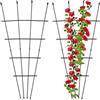Relaxdays Supporto per Piante Rampicanti, Set 2 Tralicci per Rose ed Edera, HxL: 122 x 59 cm, Acciaio e Plastica, Nero