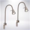 BRILONER - Set di 2 lampade da lettura LED con interruttore, orientabili, diverse posizioni di montaggio, applique da interno, lampada da parete, da letto, da comodino, 40,3 cm, nichel opaco