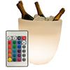 8 seasons design Shining Curvy Cooler - Refrigeratore per bottiglie a LED, diametro 39 cm, con cambio di colore (15 colori), XL e refrigeratore per vino per 4-5 bottiglie grandi, per feste e matrimoni