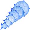 yefix 6 Coperchi in Silicone Adattabili per Alimenti, Riutilizzabili, Durevoli, Coperchi di Varie Dimensioni per Contenitori