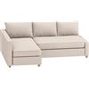 HomeTown Market Durevole fodera di ricambio per divano Friheten, compatibile con la fodera componibile angolare per divano letto IKEA Friheten. Solo copridivano! (Poliestere Beige destra più lungo)