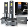 D-Lumina Lampadine H1 LED Canbus,9-60V Adatto per Auto e Camion,130W 26000LM High Lumens Bianco 6500K Kit LED,Il Nuovo Aggiornamento Driver Intelligente EMC,Utilizzabile con Lenticolari