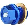 SCAR Tappo Scarico Olio Compatibile con KTM SX SXF EXC EXC TPI EXCF 50 65 85 125 150 250 300 350 450 500 HUSQVARNA TC TE TEi TX FE FC FX FS GASGAS MC MCF EC ECF EX EXF 00-26 - Blu