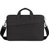 Hixingo Borsa per Laptop 13 14 15.6 Pollici, Impermeabile Borsa PC Portatili Borsa Notbook Modo Borsa a Tracolla con Cinghia per Trolley Multifunzionale Borsa Messenger (14.1-15.4",Nero misterioso)