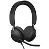 Jabra Evolve2 40 UC - Cuffie cablate, USB-C, stereo, colore nero, per chiamate e musica, comfort migliorato per tutto il giorno, cuffie con cancellazione passiva del rumore, ottimizzate UC con