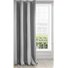 Eurofirany LOGAN Tenda Oscurante Extra Lunga - 1 Unità, Occhielli, Blocco della Luce, Oscuramento della Stanza, Camera da Letto, Soggiorno, 135x250 cm, Argento