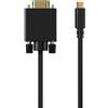 AISENS - A109-0693 - Cavo convertitore USB-C a VGA, USB-C/M-Hdb15/M, nero, 1,8 m