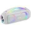 Mars Gaming MARSGAMING MS-PULSE, Altoparlante Bluetooth Portatile 50W RMS, Illuminazione RGB, 2 Driver Attivi 93mm + 2 Driver Passivi Ultra-Bass, Vivavoce, USB/MicroSD/AUX/FM, Maniglia e Tracolla, Bianco