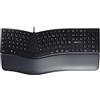 CHERRY KC 4500 ERGO, Tastiera Ergonomica, Layout per la Francia (AZERTY), Con Filo, Poggiapolsi Imbottito con Memory Foam, Tastierina Arcuata, Nero