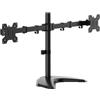 AISENS Supporto da tavolo con piedistallo eco girevole e inclinabile per monitor TV 10 kg 3 poli 2 bracci da 17 32 nero