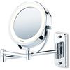 Beurer BS 59 Specchio Cosmetico da Parete, Orientabile e con Illuminazione LED