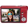 Generic Fotocamera Digitale Tascabile, Fotocamera Digitale con Messa a Fuoco Automatica con Zoom Digitale 48MP 4K 8X per Viaggi (rosso)