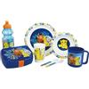 Fun House Lot Vaisselle Disney Le Roi Lion - FUN HOUSE - 006360 - Verre, Assiette Creuse, Assiette Plate, Mug, Gourde, Boîte Goûter Couv