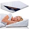 Totsy Baby Cuscino a cuneo da lettura per letto - schienale antireflusso adulti cuscini triangolare per leggere divano poggiaschiena cuneo letto 45x90 cm