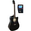 Strumentimusicalitop Chitarra Elettroacustica 41" Nera Cutaway + EQ 5 Bande + Accordatore + XLR