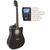 Strumentimusicalitop Chitarra Acustica Elettrificata Nera 41" + Accordatore integrato - Già Regolata