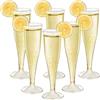 Mispudin Fute Plastica 30 Pezzi, 130ml Bicchieri Champagne con Glitter Dorati, Riutilizzabile Calici Spumante Eleganti, Bicchieri da Prosecco Vino per Matrimoni, Compleanni, Feste, Natalizi