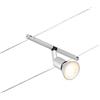 Paulmann CorDuo, punto luce per sistema di cavi per faretti, 94443, Salt, massima CC 10 Watt, lampade con cavi, estensibile, cromato, opaco, in plastica, GU 5,3, senza lampadine
