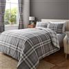 Catherine Lansfield Kelso Cotton Rich 3 pieces, King Duvet Set Charcoal