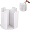 Qivine Portabicchieri Girevole a 360 Bicchieri di Carta, Dispenser Porta Bicchieri in Plastica con 4 Scomparti, Organizer per Tazze per Casa, Facile da Installare, per Cucina, Ufficio, Bar (Bianco)