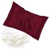 Nazaz Set di 2 Federe in Seta per Cuscini Letto (50x80 cm) - Morbido e Setoso al tatto, Protezione per Capelli e Pelle, Chiusura a Busta - Eleganza e Comfort per Ogni Stagione