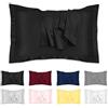 Nazaz Set di 2 Federa Seta Cuscino Letto 50x80 cm Federe in Seta per Cuscini Letto,Morbido e Setoso al tatto Protezione per Capelli e Pelle Chiusura a Busta Eleganza e Comfort per Ogni Stagione