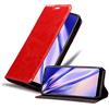 Cadorabo Custodia Libro per Motorola MOTO E6 PLUS in ROSSO MELA - con Vani di Carte, Funzione Stand e Chiusura Magnetica - Portafoglio Cover Case Wallet Book Etui Protezione