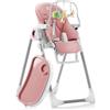 Sweety Fox Seggiolone Pappa Regolabile e Pieghevole - 7 Livelli Diverse, Schienale Bambino Pieghevole 5 Posizioni, Ripiano Smontabile, Vassoio a Clip (Facile da Pulire) - Rosa