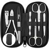 marQus Tagliaunghie Set Professionale - 7 Pezzi Made in Germany, include forbicine, tronchesina e strumenti per la cura delle unghie con etui in vera pelle, ideale per viaggio
