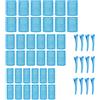 KEYRI 48 Pezzi Bigodini Set Bigodini per Styling Capelli Bigodini Grandi con Fermagli Bigodini Adesione Bigodino Autoadesive per Parrucchieri Capelli Lunghi e Corti Salon Barber (Blu, 3 Dimensioni)