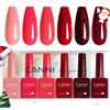 CANNI Smalto Semipermanente per Unghie 6 Colori Gel Nail Polish Soak Off UV LED per la manicure e la progettazione delle unghie 9ml C2335