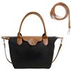 Long Keeper Borsa a Spalla Donna Tote Bag Piccola Nylon Borsa a Mano Tracolla Viaggio Moda Borsetta Morbida Tracolla Porta Cellulare per Donna Adolescente (Nero)