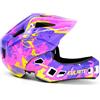 EULANT Casco da Bici per Ragazzi e Ragazze, Casco Integrale con Protezione per Mento, per Bici BMX MTB Downhill Motocross Scooter, per Bambini dai 5-10 Anni (Dimensione della Testa 52-56cm)