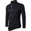 Yowablo Camicia a Maniche Lunghe Casual da Uomo con Bottoni Ricamati Casual alla Moda da Uomo Camicie Coreana