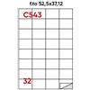 Markin Etichette bianche permanenti Markin Copiatabu 52,5x37,12 mm - 32 et./ff - conf. 100 ff A4 - X210C543