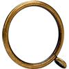 Generic Anello in metallo, diametro interno 38 mm, adatto per aste per tende sotto i 32 mm (vecchio bronzo, 72 pezzi)