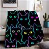 BNREDA Coperta con motivo di gatti, simpatici animali, morbida coperta in pile di flanella, per bambini e adulti (Gatti-1, 150x200cm)