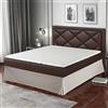 Dahlica Vestiletto Matrimoniale 150x190 Beige | 4 volant da 30 cm | Prodotto in Europa