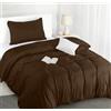 Utopia Bedding Copripiumino Singolo - Microfibra Copripiumino 135x200cm + Federa 50x75cm - Marrone
