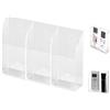 Discoball - Supporto organizer da parete per telecomando dell'aria condizionata e della TV, materiale: acrilico, Acrilico, 3 Compartments