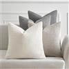 MIULEE Federe Cuscini Decorativi Divano Copricuscini Granula Federa Moderno Morbido Resistente Quadrato per Soggiorno Camera da Letto Casa Sedia 50x50 cm 4 Pezzi Serie Grigia