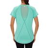 Terecey Maglietta Sportiva Donna Maglia Palestra Asciugatura Rapida Maglia Tecnica Indietro in Rete Maglia Running a Manica Corta Maglia Fitness Ampio per Jogging Running Yoga Corsa S-3XL