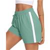 Litherday Pantaloncini Donna Estivi Cotone con Tasche Comodi Shorts Sportivi Morbidi per Casa Yoga Jogging Casual Verde Lime S