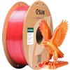 eSUN Silk Filamento PLA a doppio colore da 1,75 mm, filamento per stampa 3D in coestrusione Silk Magic PLA, colore sfumato che cambia bobina da 1 kg (2,2 libbre) (Silk Oro Rosso, 1KG)