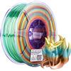 eSUN Filamento PLA in Metallo Arcobaleno di Seta 1.75mm, Filamento per Stampante 3D in Seta PLA, Filamento Multicolore Che Cambia Gradiente da 1kg per Stampante 3D, Seta Arcobaleno Multicolore