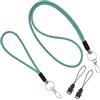 Vicloon Portachiavi Collo Staccabile, 2Pcs Cordino Porta Badge, Cinturino da Polso Laccetto Con Fibbia a Sgancio di Sicurezza, Neck Lanyard Strap per Impiegati, Appassionati di Outdoor, Verde