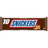 CAIYA Snickers Barrette al Cioccolato Ripieno con Caramella Mou e Arachidi Tostate., Maxi Formato Stecca con 10 Barrette da 50g