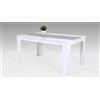 Möbel Akut Lilo - Tavolo da pranzo, 140 x 80 cm, colore: Bianco